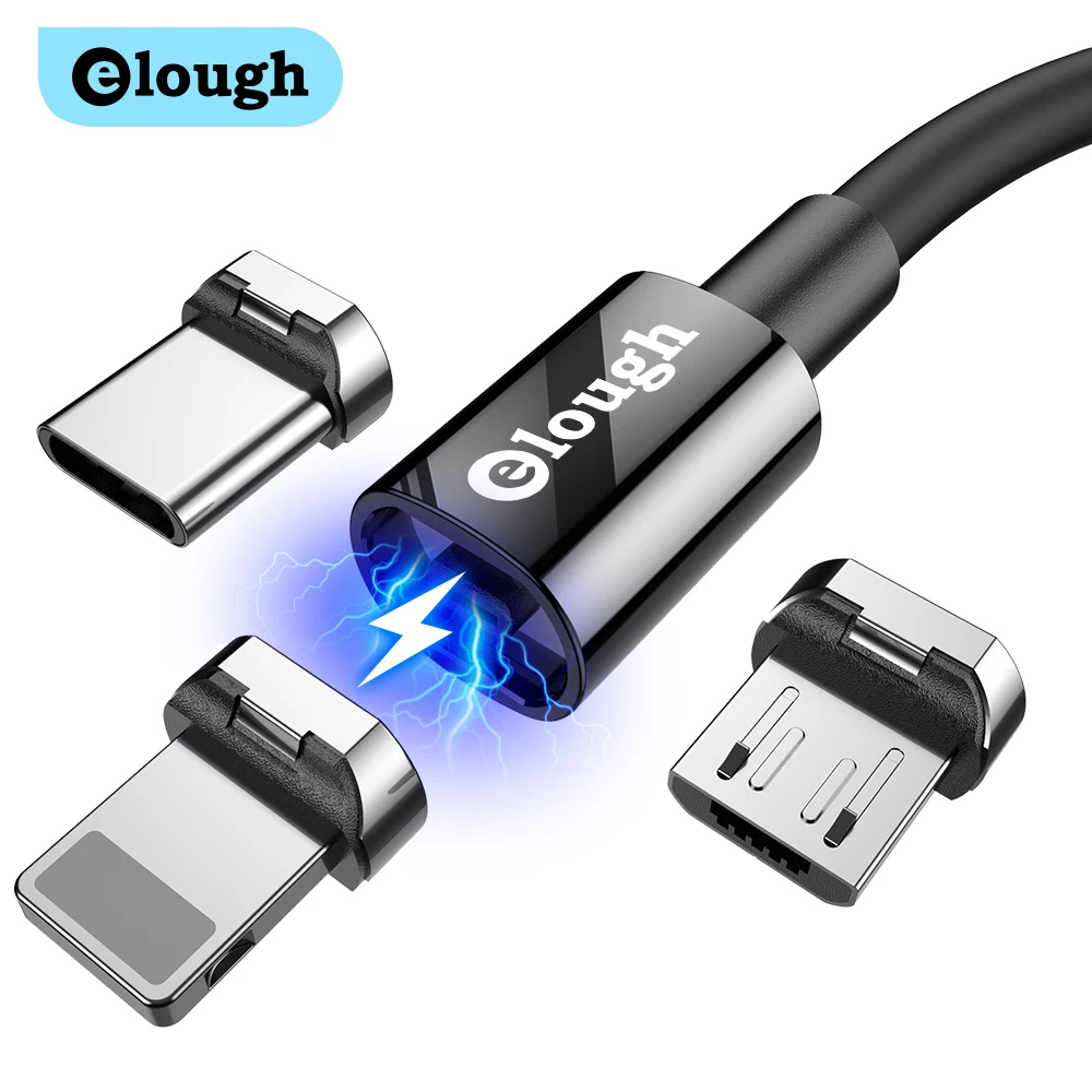 Магнитное зарядное устройство Elough зарядный шнур для телефона USB Type C кабель IPhone 11