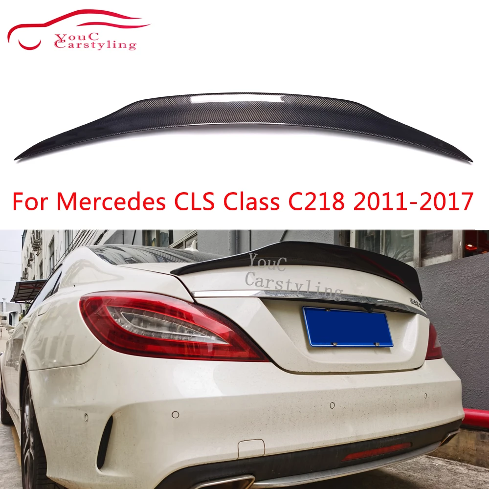 

C218 PSM Style Rear Spoiler Carbon Fiber Trunk Boot Lip For Mercedes CLS Class W218 CLS350 CLS400 CLS450 2011 - 2017 Sedan