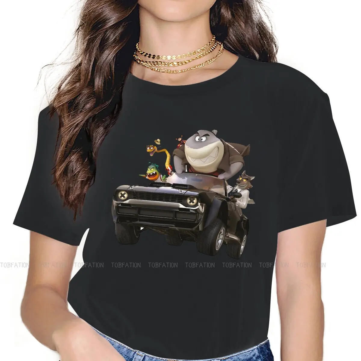 

THE BAD GUYS 5XL TShirts Spider Snake Fox Suit Car Print Girl T Shirt Hipster Tops