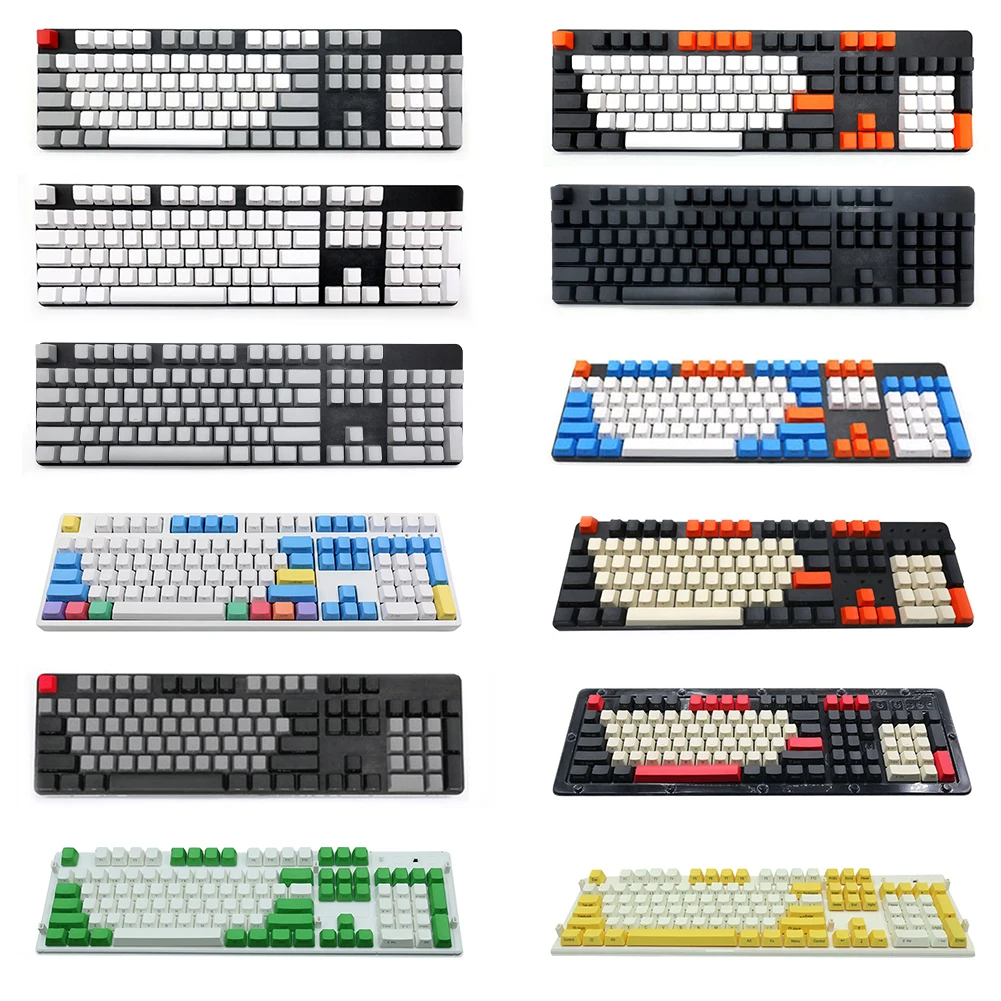 Mechanical Keyboard Keycaps Top Printed PBT OEM Profile Height 108 Keys Full Set Dolch Corsair Bfilco Minila |