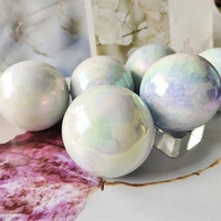 aura quartz crystal celestite sphere natural stones healing reiki gemstones ball home decoration