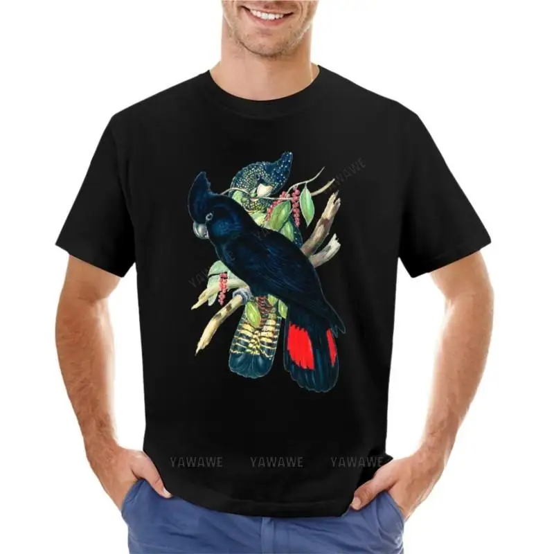 

Мужская футболка австралийская бэнкская черная футболка Какаду футболки корейская мода мужские большие и высокие футболки черная футболка для мужчин