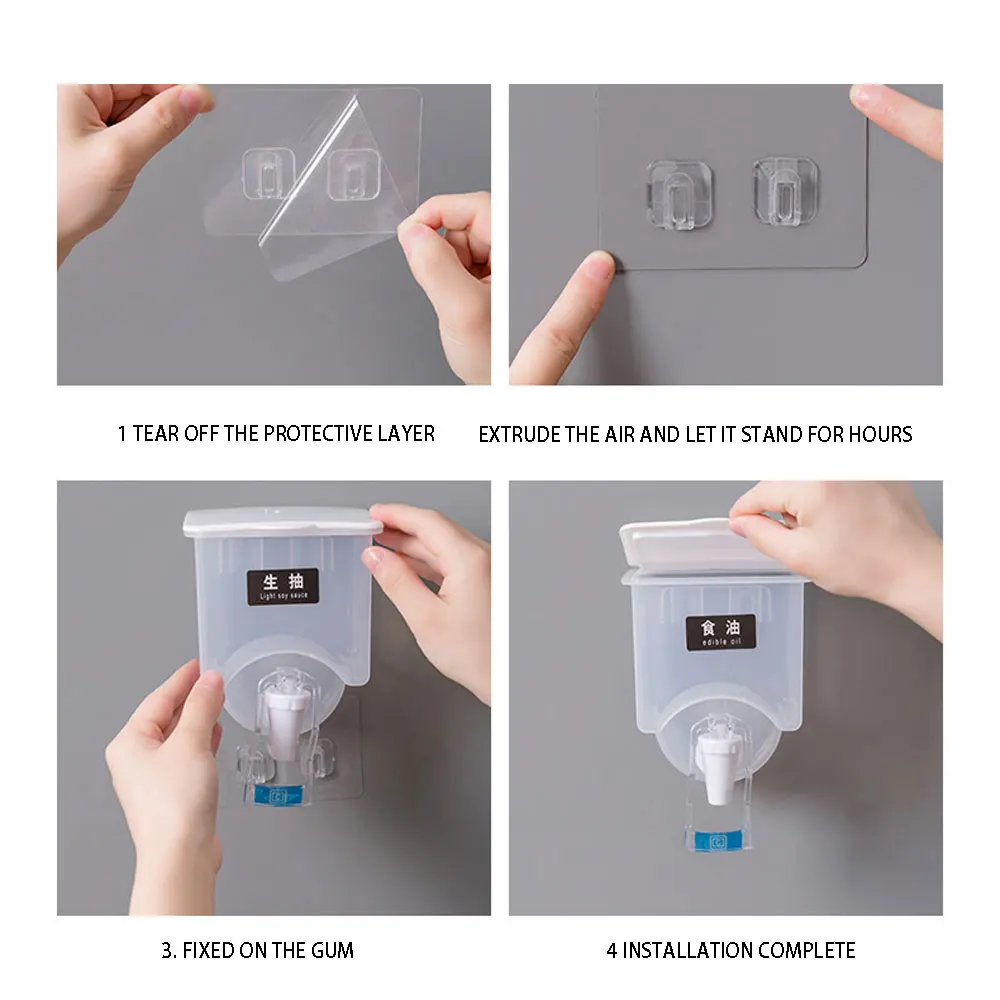 

Automatic Wall-mounted Oil Can Oil Can Liquid Home 1pcs Oil Can Portable Kitchen Spice Jar PP Wall-mounted Professional Safe