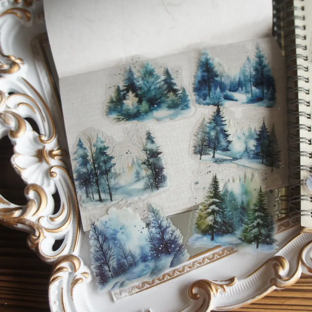 Стикеры из ПВХ для скрапбукинга сделай сам наклейки подарочной упаковки в лесной