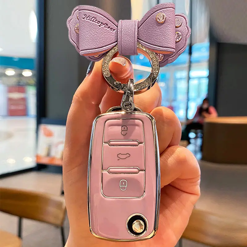 

Car Key cover case houlder For Volkswagen VW Golf mk7 7 3 4 5 6 6r Skoda Octavia A7 polo 9n mk4 passat b7 b8 Tiguan Key Care Box