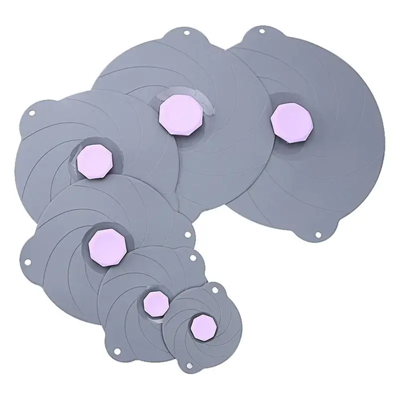 

Mug Cover Silicone Lids For Pots And Pans Leak-Proof Silicone Lids For Food Storage 6pcs Seal Silicone Bowl Covers Pot Lids
