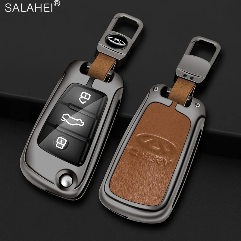 

Car Key Case Cover Shell Holder Bag For Chery Arrizo 7 E3 E5 A3 A5 Tiggo 2 3X Cowin 5 3 AMULET Eastar M7 Fulwin 2 Auto Accessory