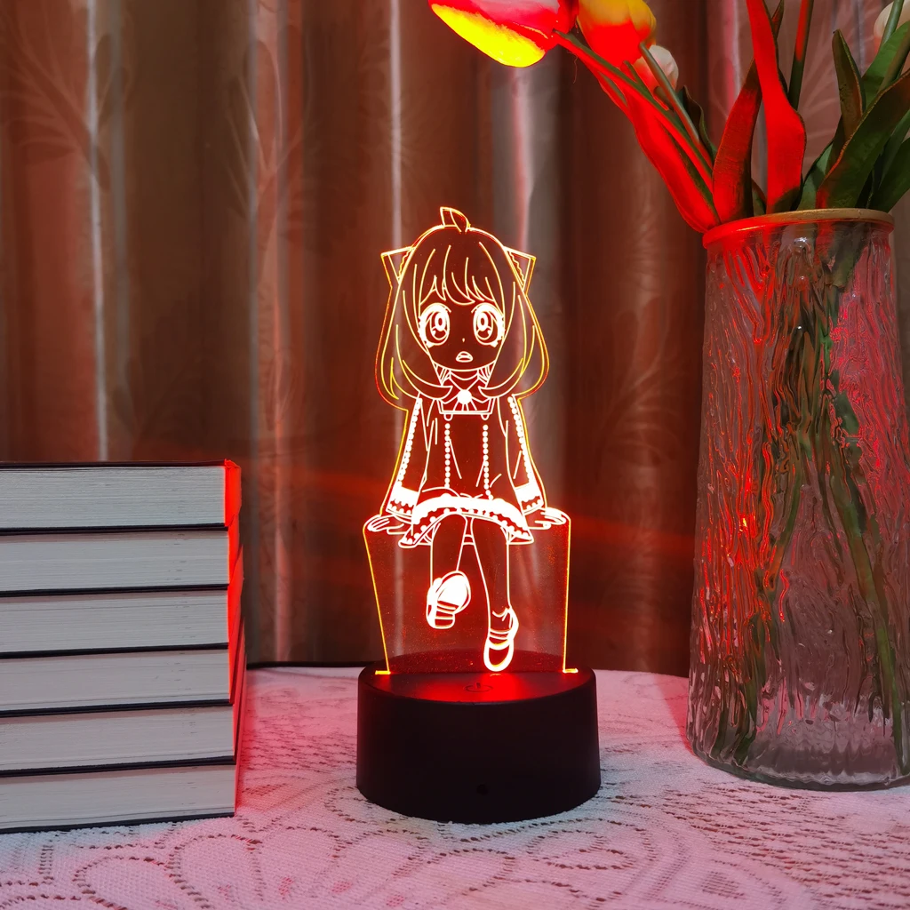 

3d Lamp Anime Manga SPY X FAMILY Anya Yor Loid Forger Led Night Light For Kids Children Home Bedroom Decor Friend Birthday Gift