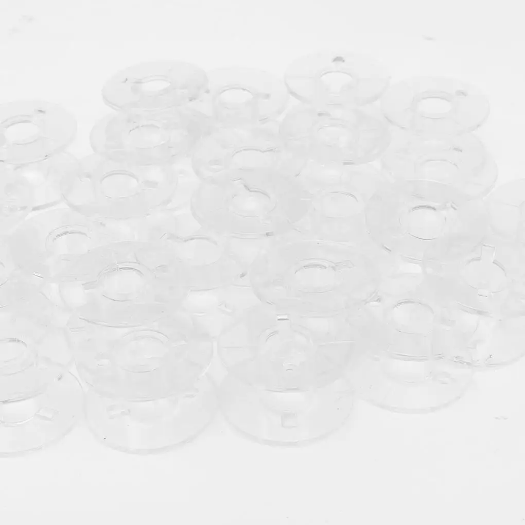 

25pcs Plastic Clear Home Sewing Machine Thread String Empty Bobbin Spools