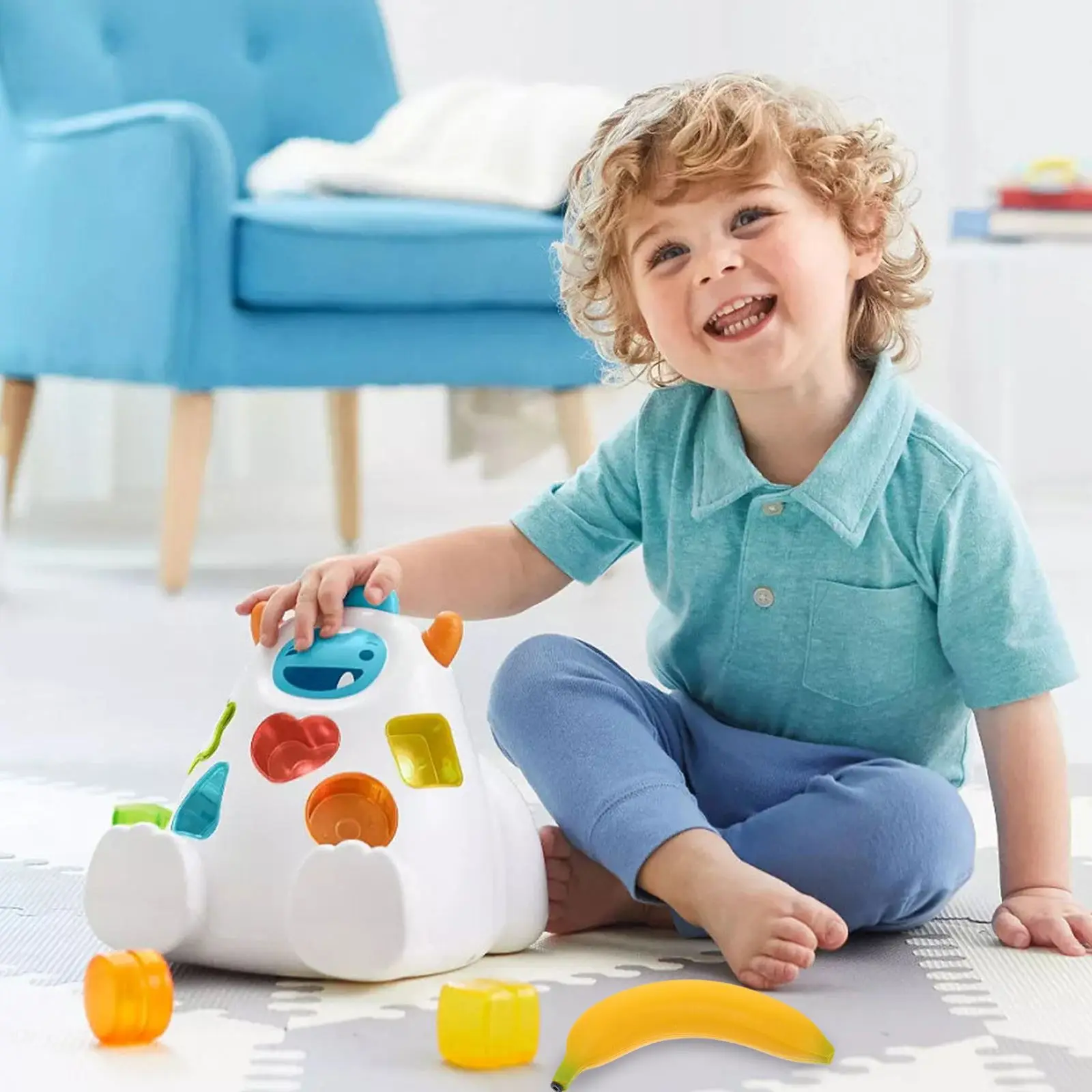 Детский перкуссионный инструмент Maraca в форме банана Когнитивная игрушка