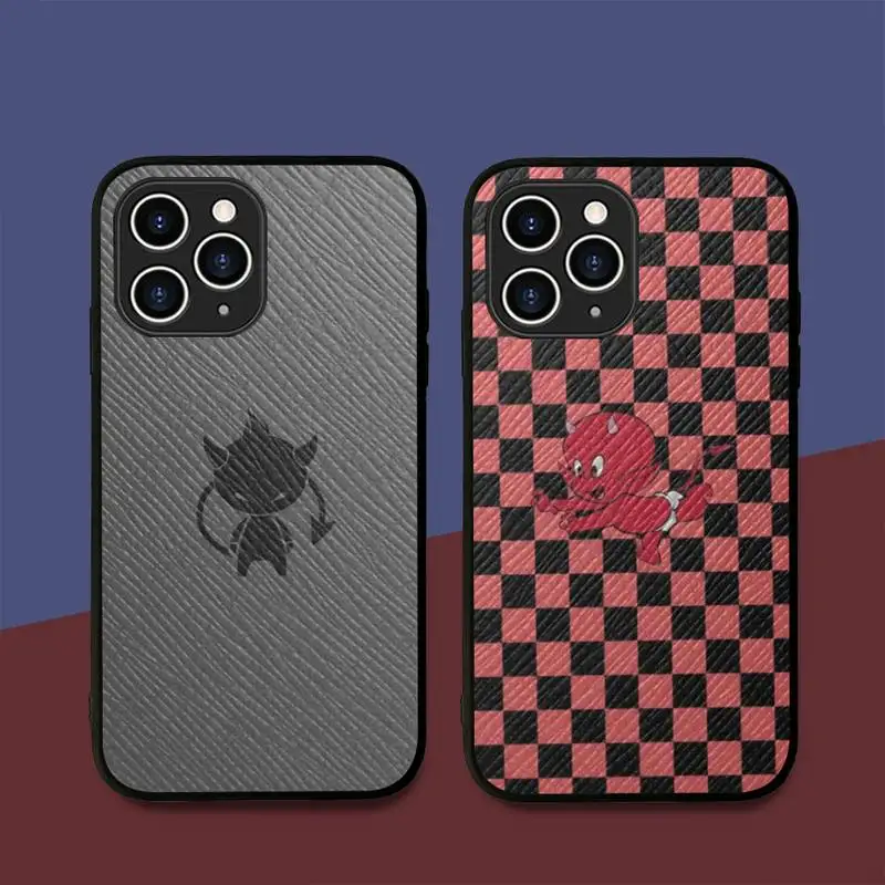 

Lovely devil Phone Case Hard Leather Case for iPhone 11 12 13 Mini Pro Max 8 7 Plus SE 2020 X XR XS Coque