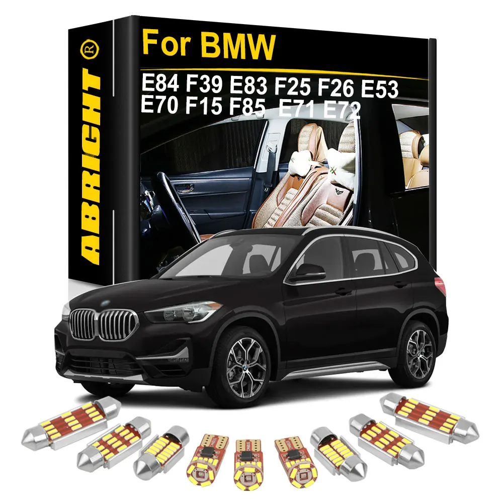 

ABRIGHT Canbus For BMW X1 E84 X2 F39 X3 E83 F25 X4 F26 X5 E53 E70 F15 F85 X6 E71 E72 Vehicle LED Interior Lights Car Accessories