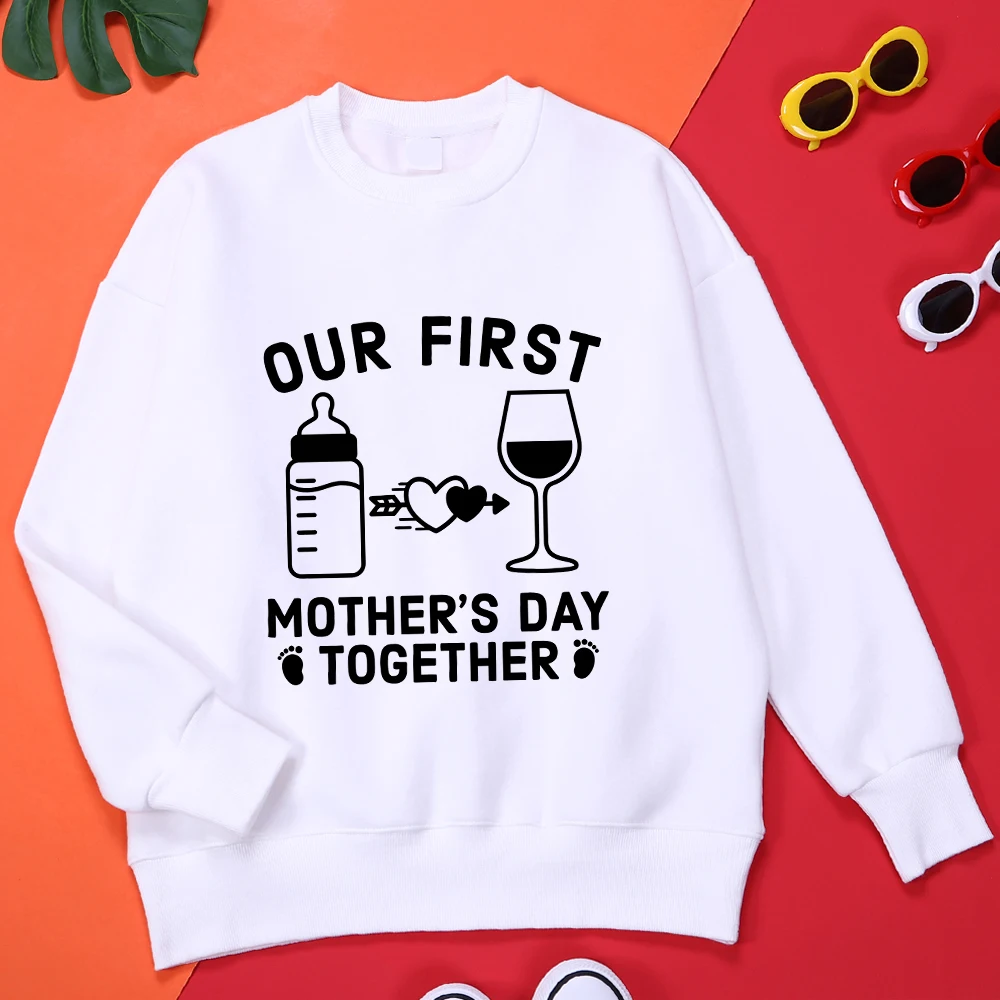 

Our First Mother'S Day Together Man Hoodie Casual Harajuku Hoodies Creativity Fashion Streetwear Oversized Graphics Clothes Male