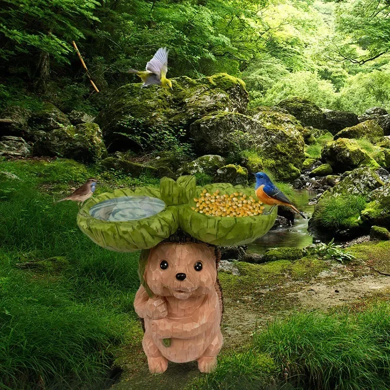 Милый удерживающий Ежик гриб маленький орнамент из смолы ручная работа наружная