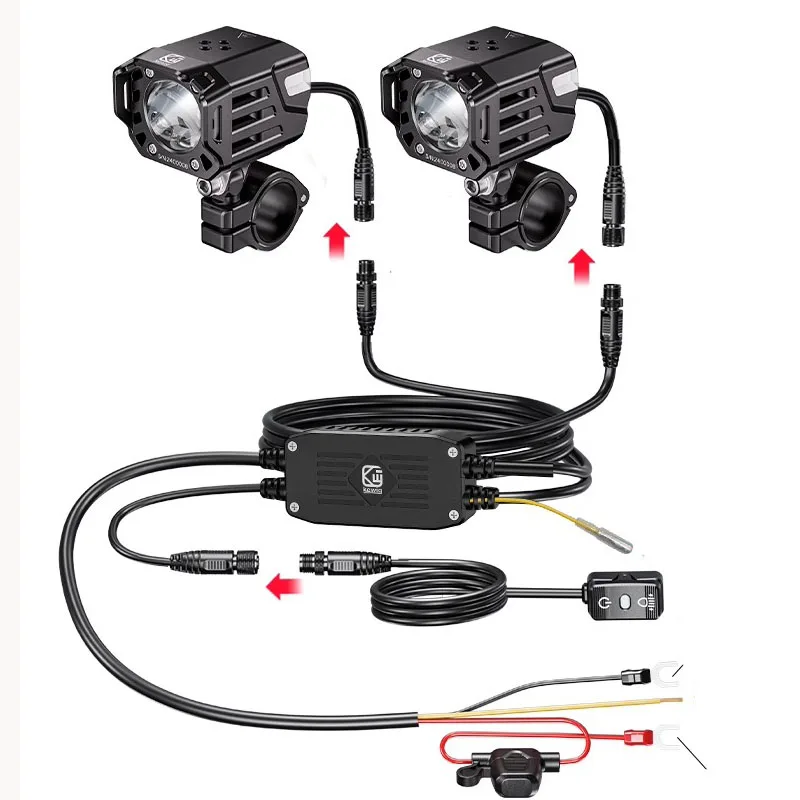 

Kewig K12 мотоциклетные противотуманные фары для BMW R1200GS ADV F800GS F700GS светодиодные вспомогательные прожекторы в сборе, лампа дальнего света 60 Вт E-mark