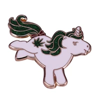 cute glitter horse hard enamel pins animal badge brooch for jewelry accessory