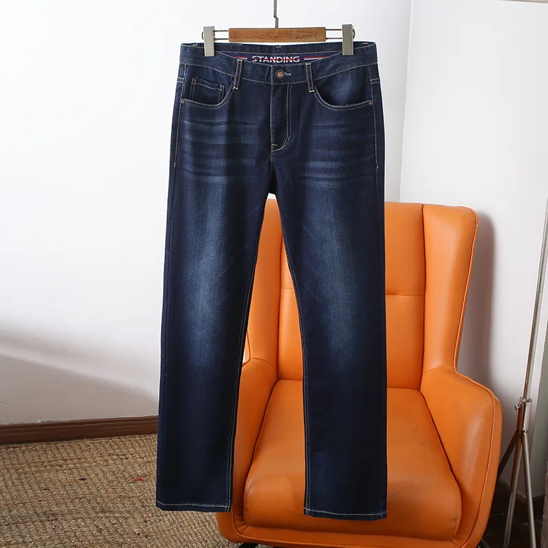 

Pants Men's Jeans Casual Small Straight Pants Honorable Youth Business Four Seasons All-Match Daily Slim Wear-Resistant Trousers