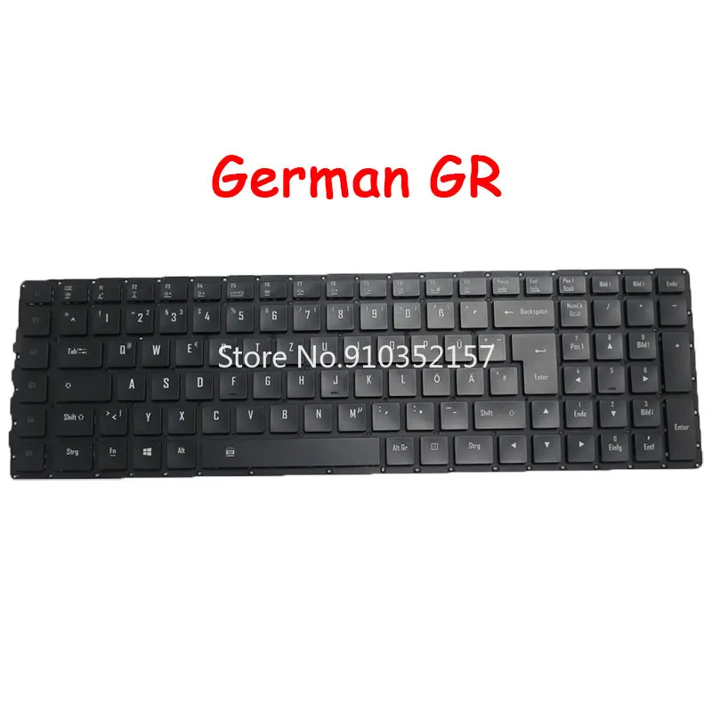 Клавиатура для ноутбука US GR IT KR SP Gigabyte X5 MD V7 V8 X7 DT немецкий черный без рамки