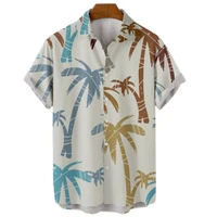 2022 summer mens short sleeve hawaiian shirt simple fashion casual single breasted beach quick dry shirt 5xl