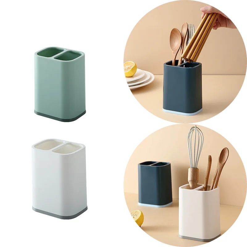 

Tableware Storage Wood Chopsticks Cage Holder Multi-Function Knives Spoon Cutlery Drain Containers Organizer Kitchen Utensils