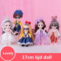 bjd 16cm dolls 13 movable joints dress up cute doll clothes costume baby clothes 3d eyes fashion toys for girls birthday present