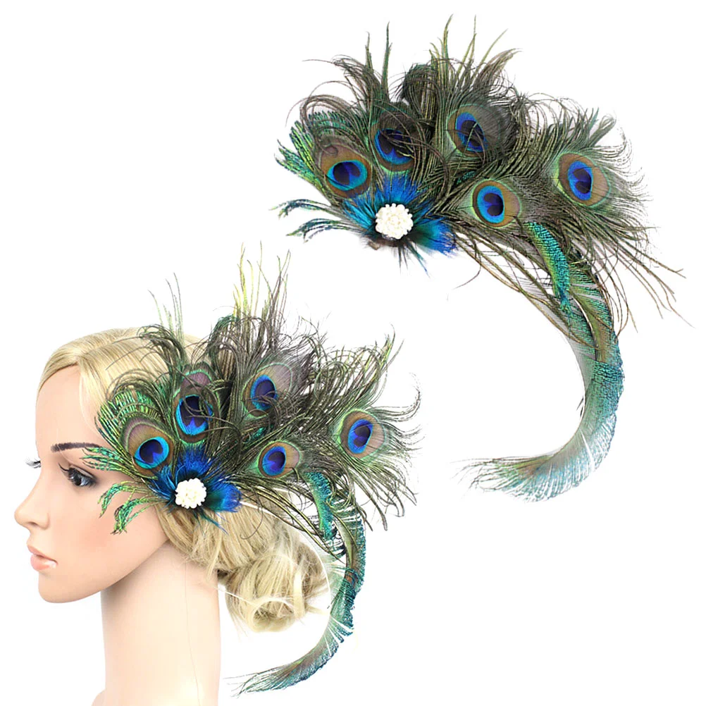 

Hair Clip Women Headpiece Accessories 1920S Flapper Pin Gatsby Retro Clips Fascinator Headband Chinese Headbands Headwear Derby