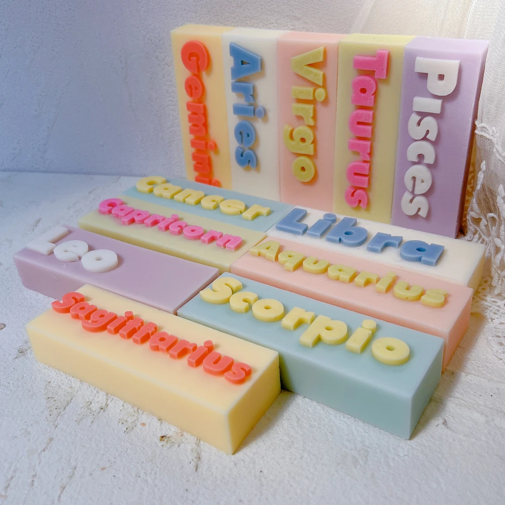 Силиконовые формы в виде знаков зодиака прямоугольной для свечи силиконовая