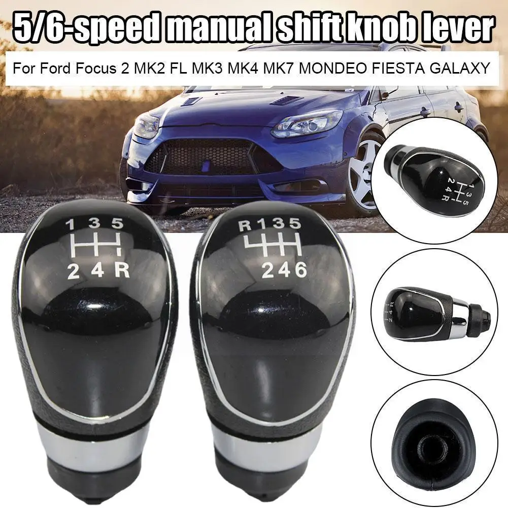 

5/6 Speed Manual Gear Shift Knob Lever Gaiter Boot Cover for FORD Focus 2 MK2 FL MK3 MK4 MK7 MONDEO FIESTA GALAXY F6H8