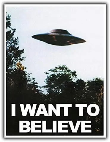 

Fashionable I Want To Believe In UFO Aliens Retro Decorative Metal Tin Sign 8x12 Inches Vintage Metal Wall Decor