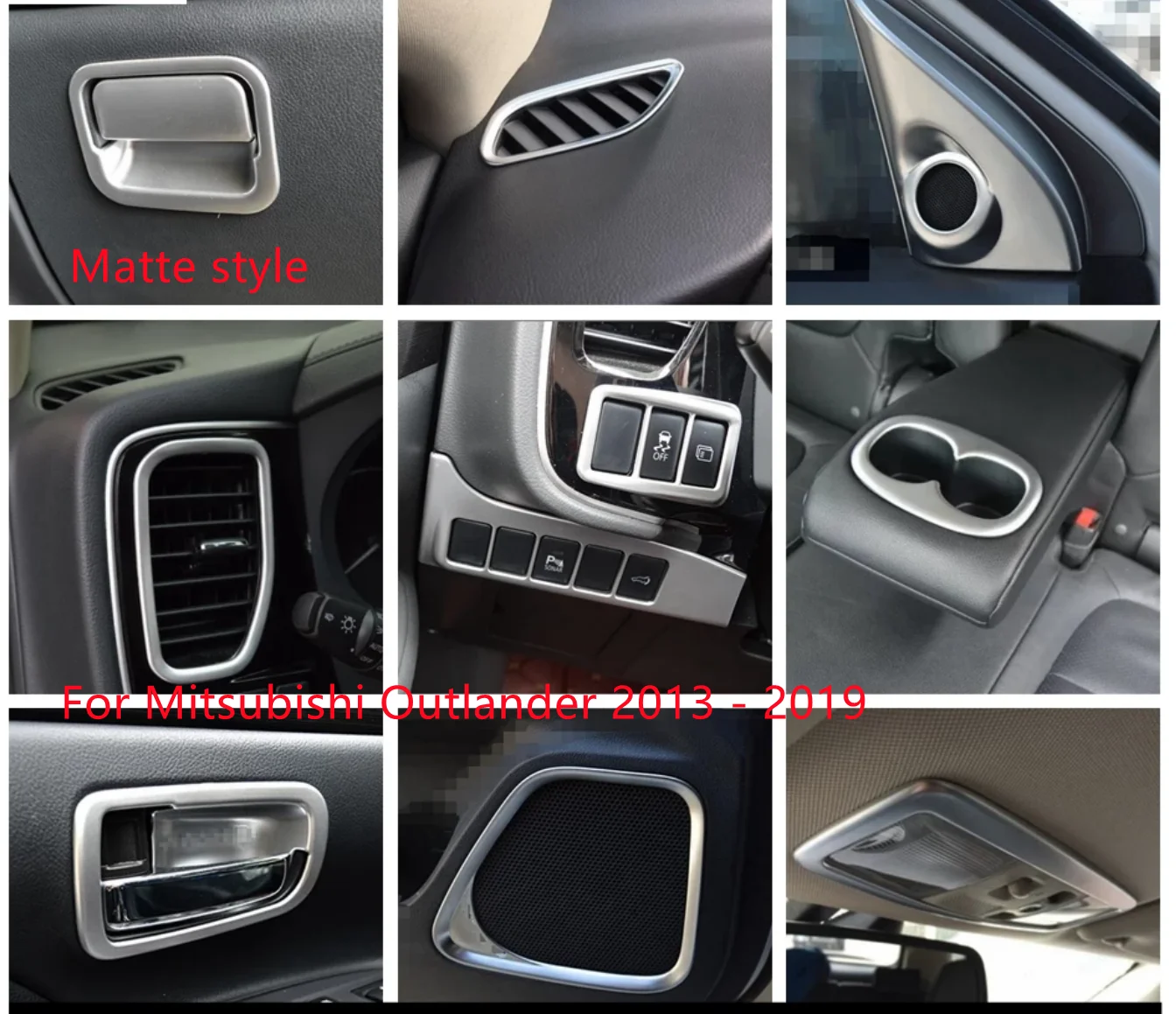 

Для Mitsubishi Outlander 2013-2019, аксессуары для интерьера, фотоэлемент, колонка A/дверная колонка/пневматическая панель переменного тока, чаша дверной ...