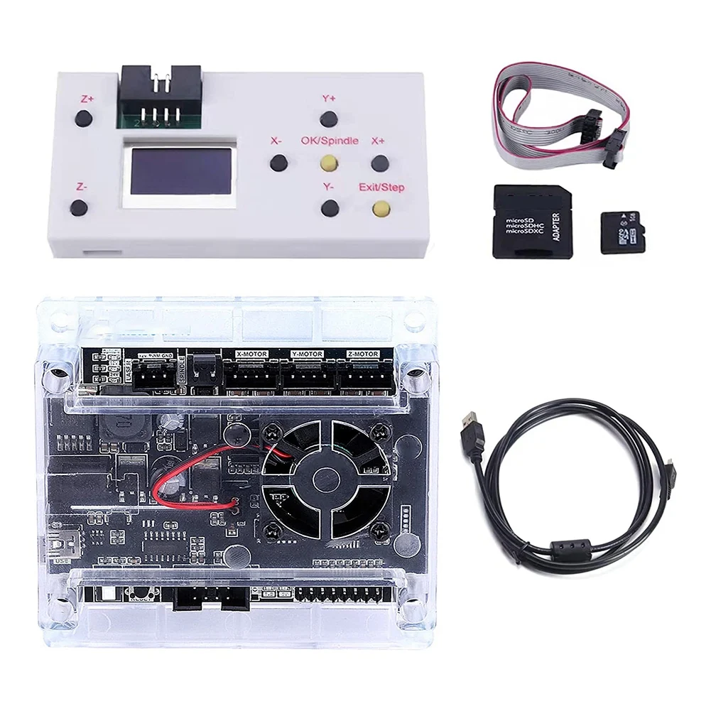 

3 Axis GRBL 1.1F USB Control Board with CNC Offline Remote Hand Controller for 1610/2418/3018-PRO Engraving Machine