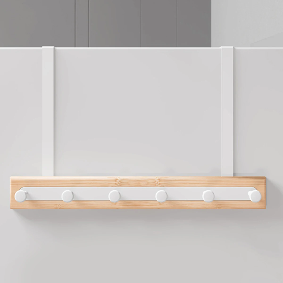 

Door Hanger Hook Over Door Hook Stainless Steel Door Towel Rack Premium Door Coat Hanger with 6 Hooks Clothes Hanger Behind Door