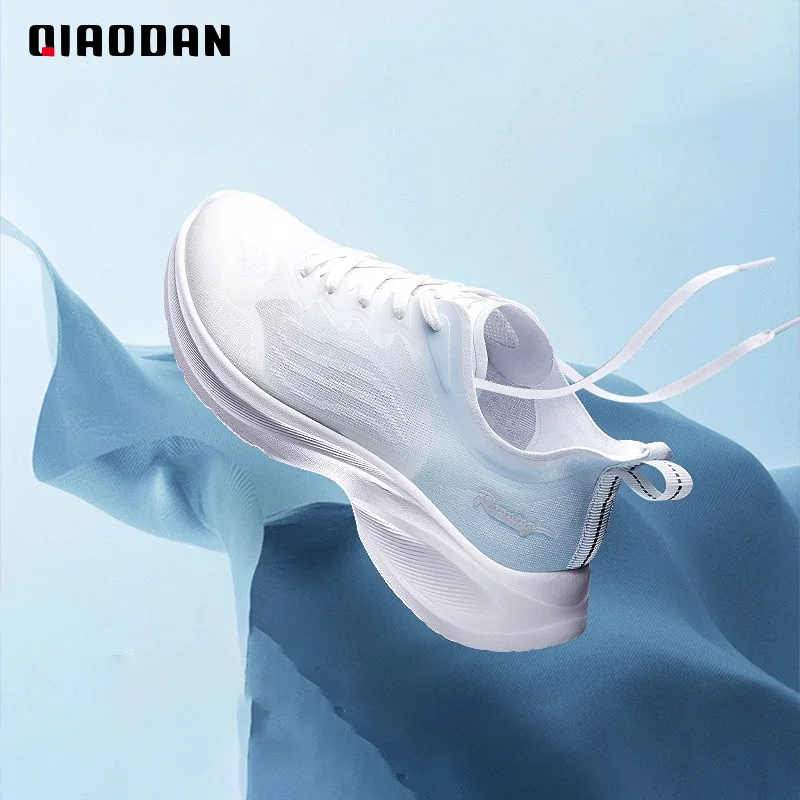 QIAODAN Running Shoes Women 2023 Spring New Air Mesh Breathable Comfortable Lightweight Casual Outdoor Sneakers XM26220209B