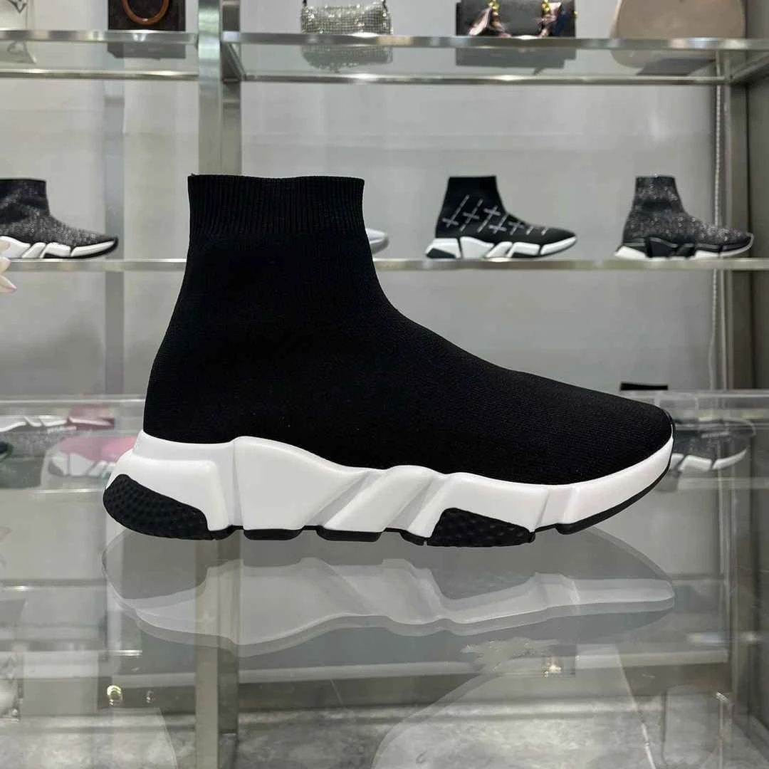 

Новинка весна-осень 2022 эластичные носки обувь с высоким верхом повседневная спортивная обувь удобные универсальные вязаные туфли на толст...