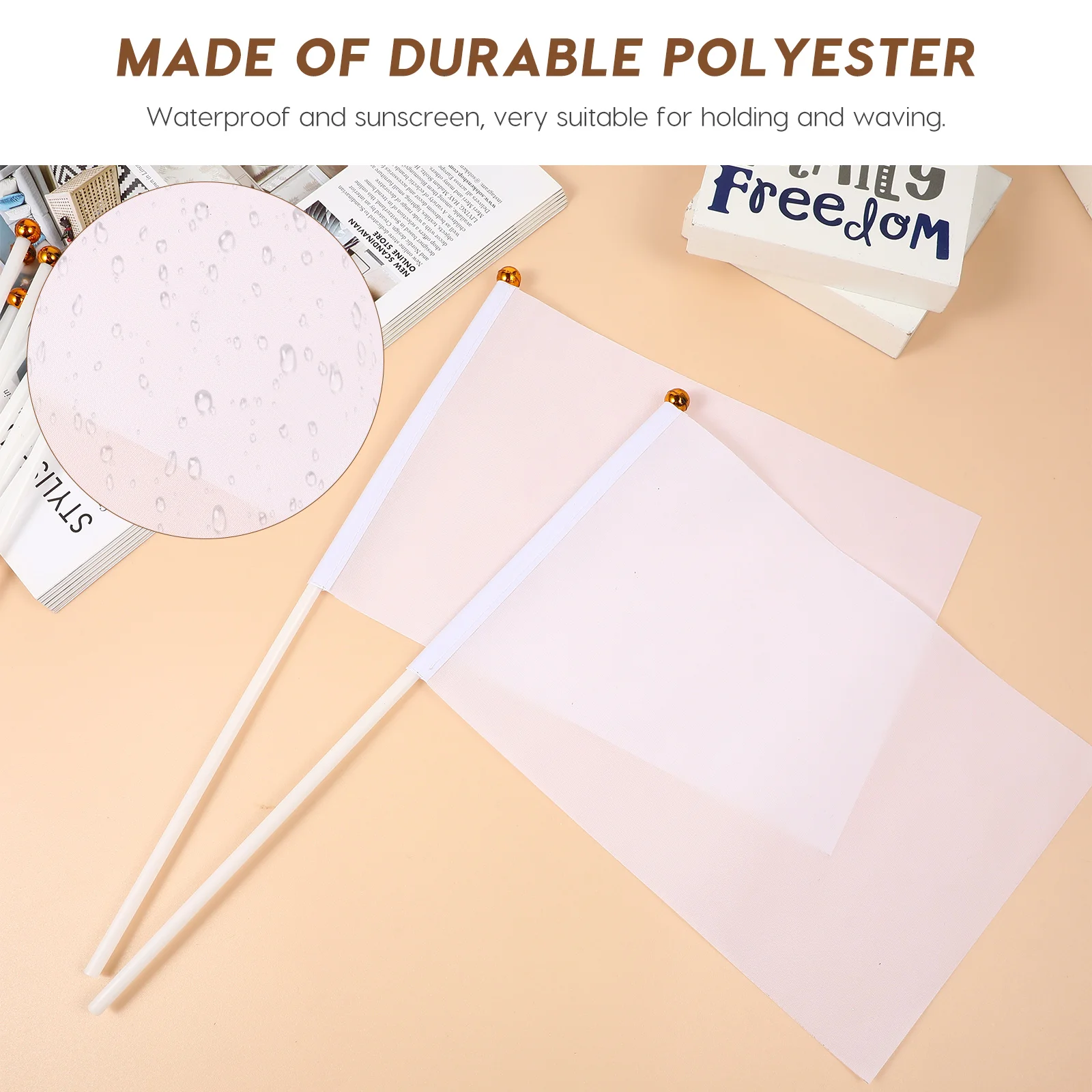 24 шт. ручной машущий флаг флаги на заказ лавочный белый мини-ярд украшение для