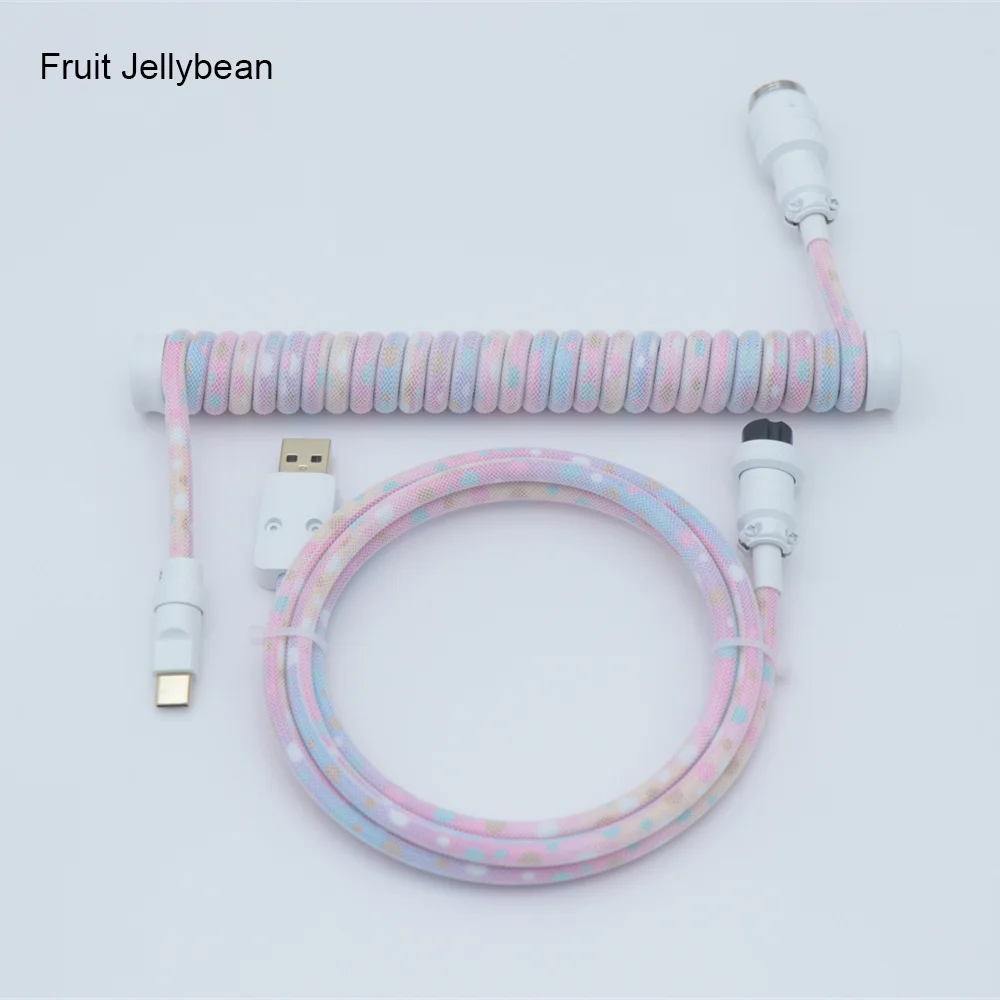 

YUNZII Custom Coiled Aviator USB Cable Cord- Gradient Color