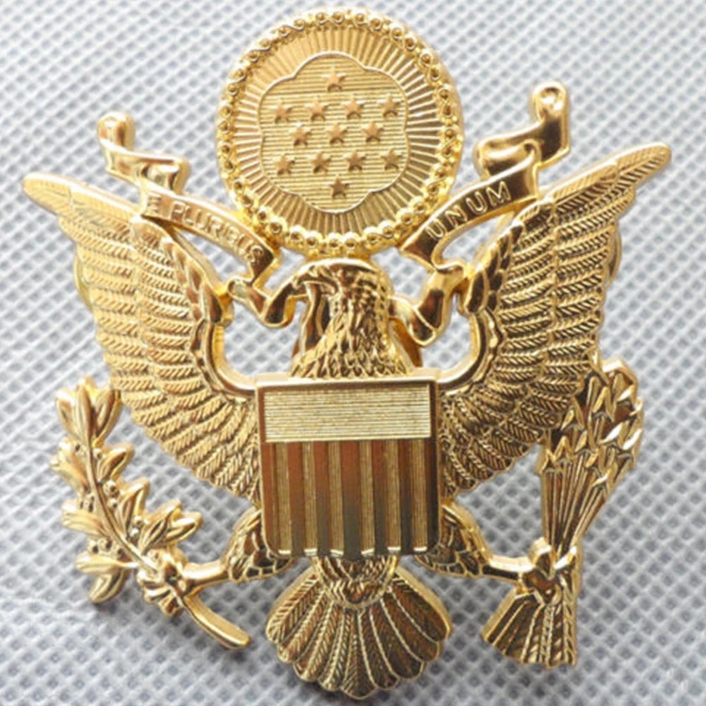 Фото ЗНАК АРМИИ США ВТОРОЙ МИРОВОЙ ВОЙНЫ ОФИЦЕР ВОЗДУХА ОРЕЛ КРЫЛЬЯ КЕПКА ЗНАКИ КОКАДА ЗОЛОТОЙ №1