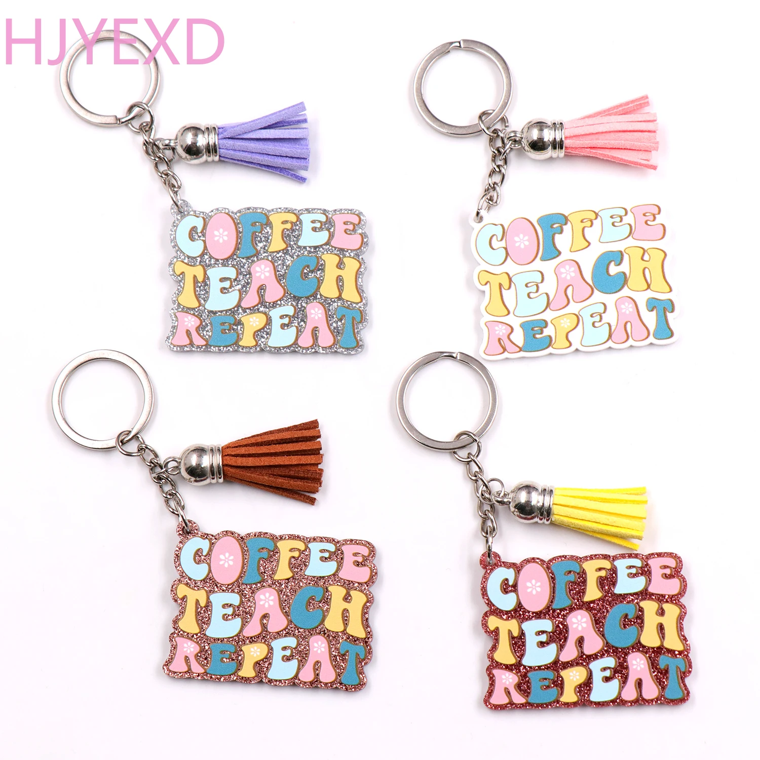 

(1 шт.) 2022 Новый кофейный научный повторяющийся брелок для учителей подарок на День учителя Блестящий акриловый брелок