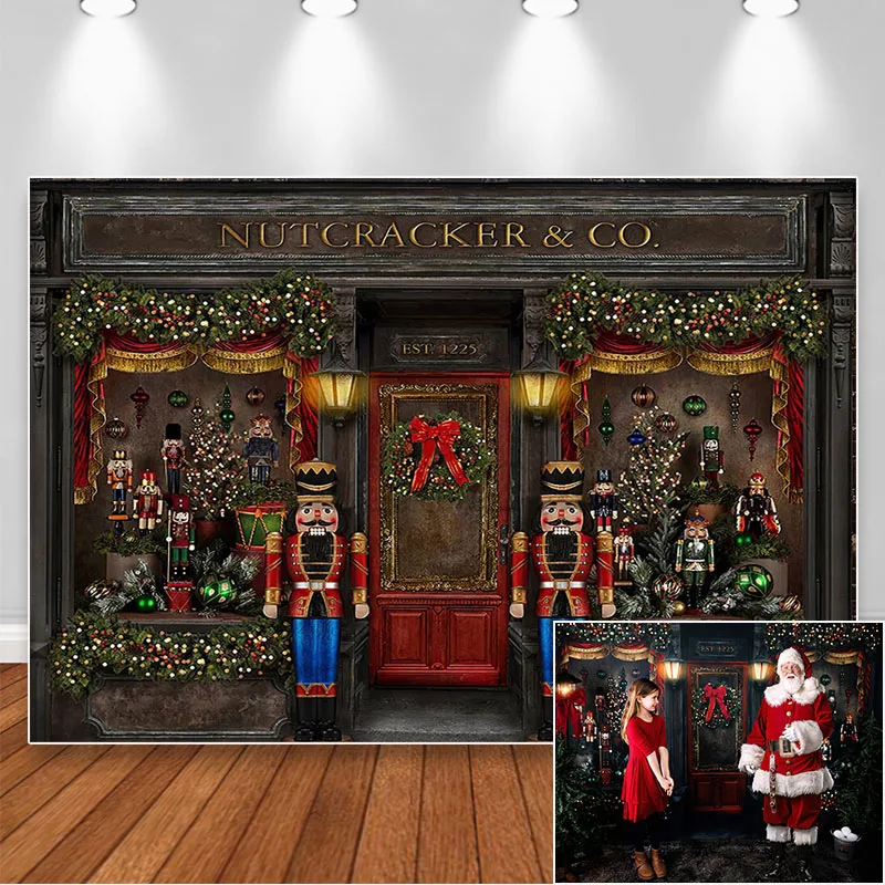 

Christmas Nutcracker Backdrops for Photography Retro Birthday Photocall Background Children Kids Portrait Photo Studio Props