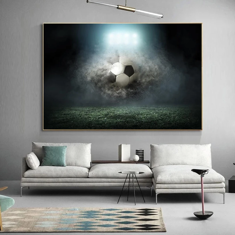 Картина на стену горящий Футбол