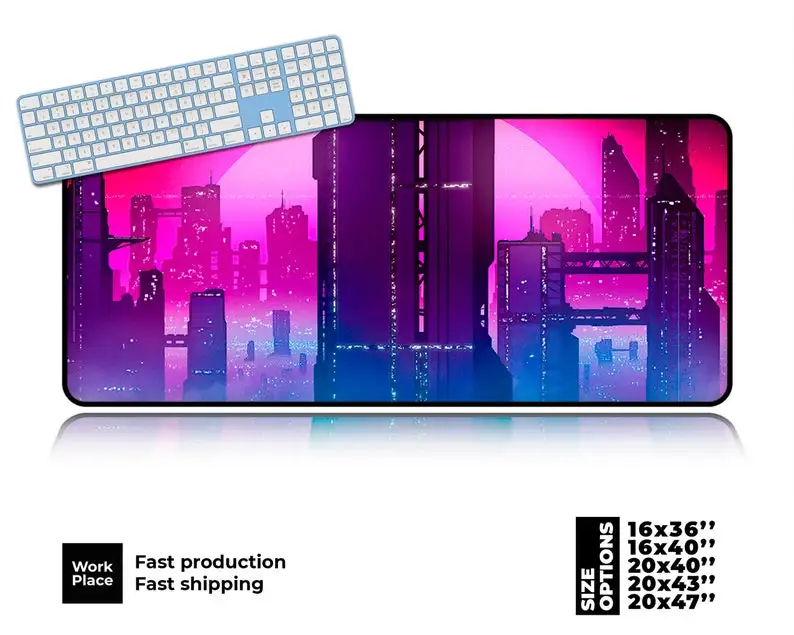 

Японский Настольный коврик, коврик для мыши с изображением горного дерева и солнца, Азиатский Настольный коврик для мыши, большой коврик дл...