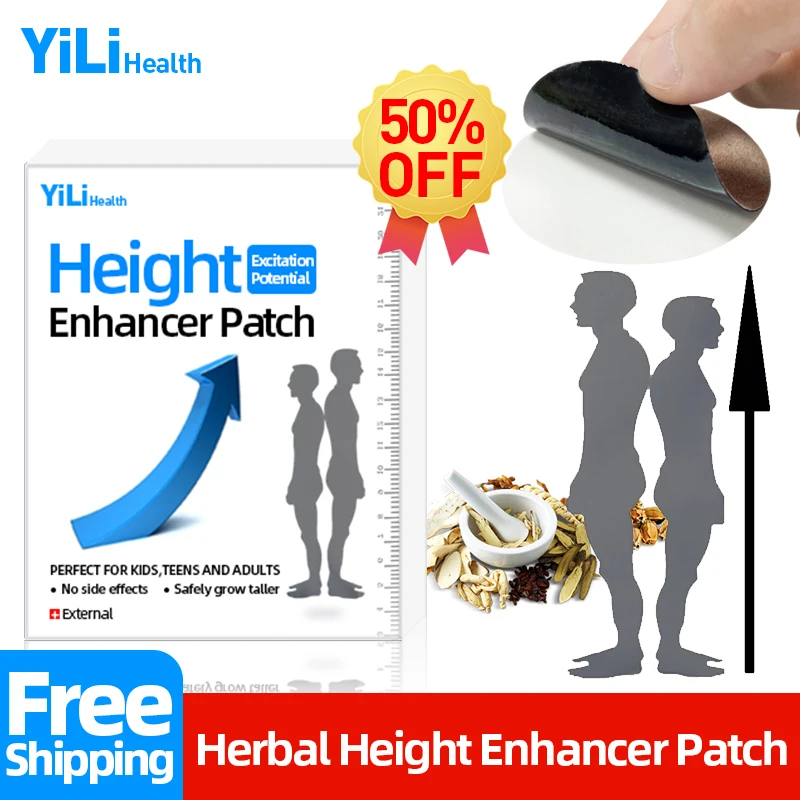 

Height Increase Herbal Patch Body Growth Taller Promote Bone Strength Grow Medicine Plaster 30pcs