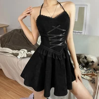 sisjuly pure desire style spice girl atmosphere light extravagant dress womens lace edge splicing design a line skirt wit