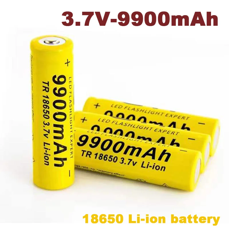 

Новый литий-ионный аккумулятор 18650, 3,7 в, 9900 мАч, для светодиодных фонариков, стандартная литиевая батарея + Бесплатная доставка