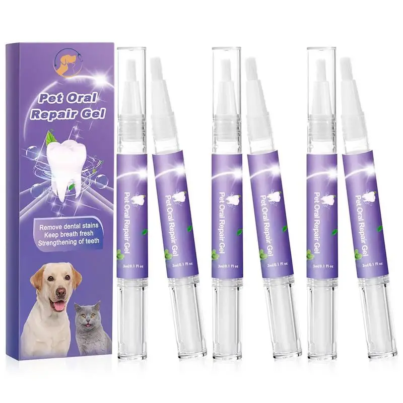 

Pet Oral Repair Gel Teeth Brushing Cleaner Gel Natural Dog Toothpaste Gel for Dogs & Cats Breath Freshener Eliminate Bad Breath