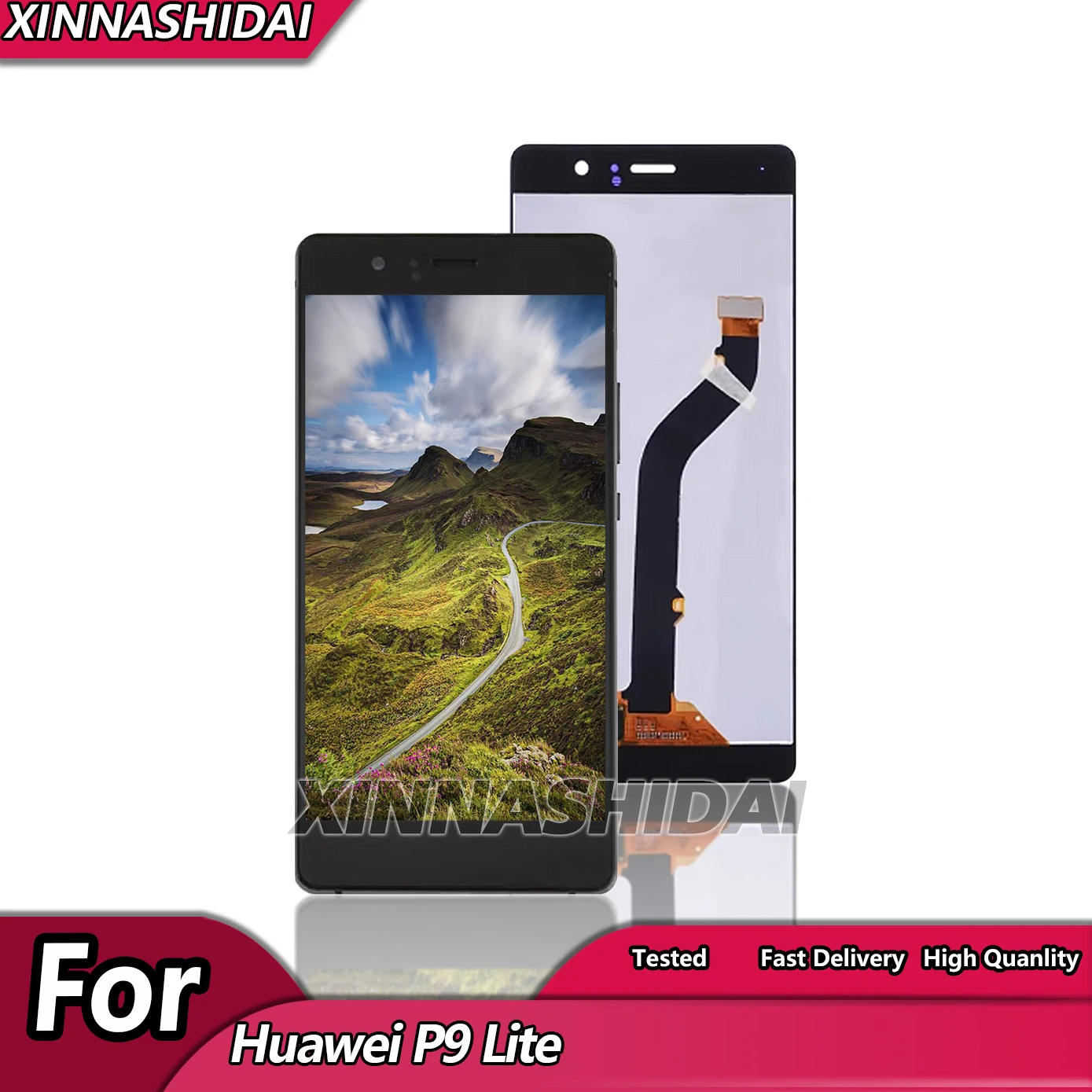 5 2-дюймовый ЖК-дисплей С Цифровым Преобразователем Сенсорного Экрана Для Huawei P9 Lite