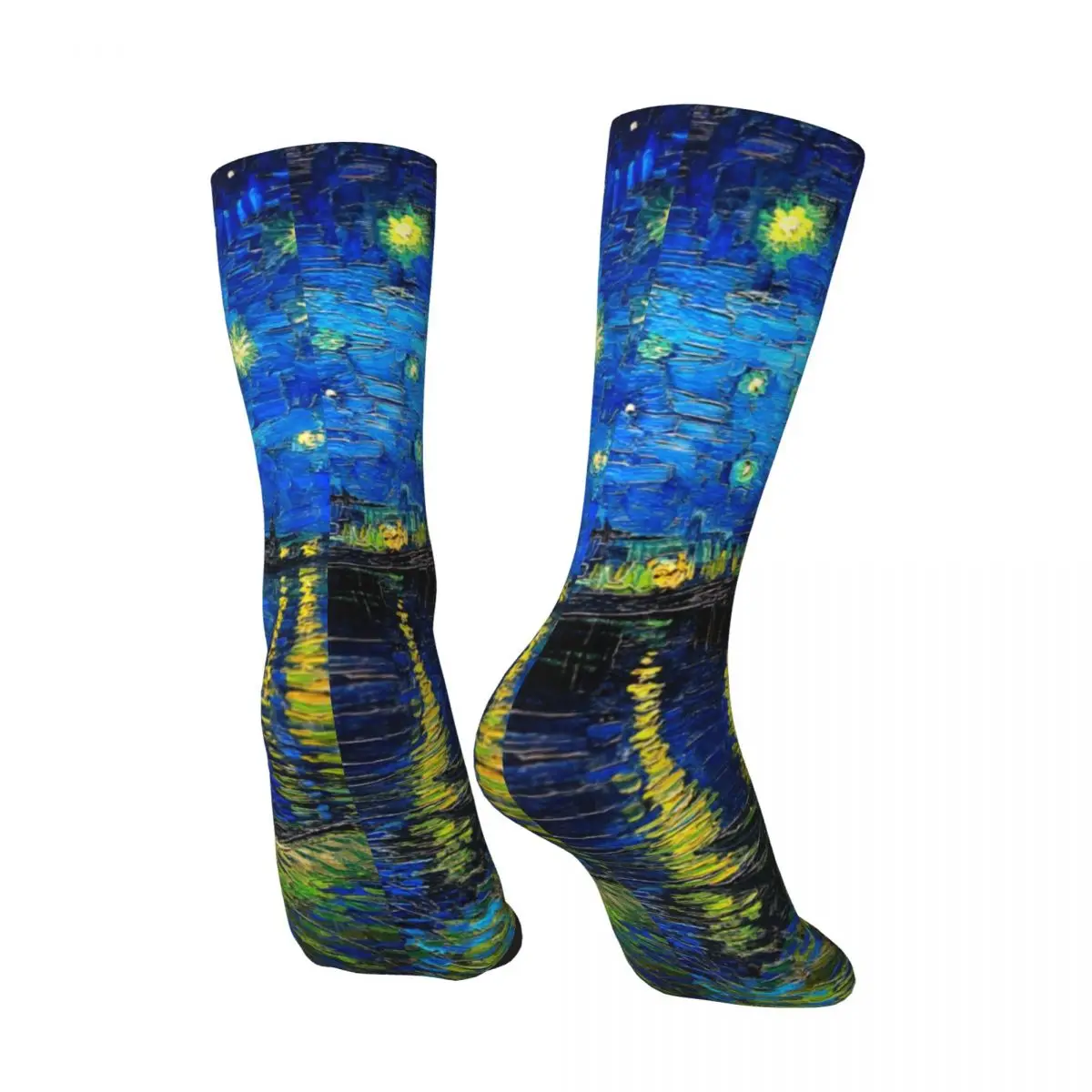 Носки Звездная ночь Винсент Ван Гог унисекс классические средние чулки большие химические волокна современные уличные носки
