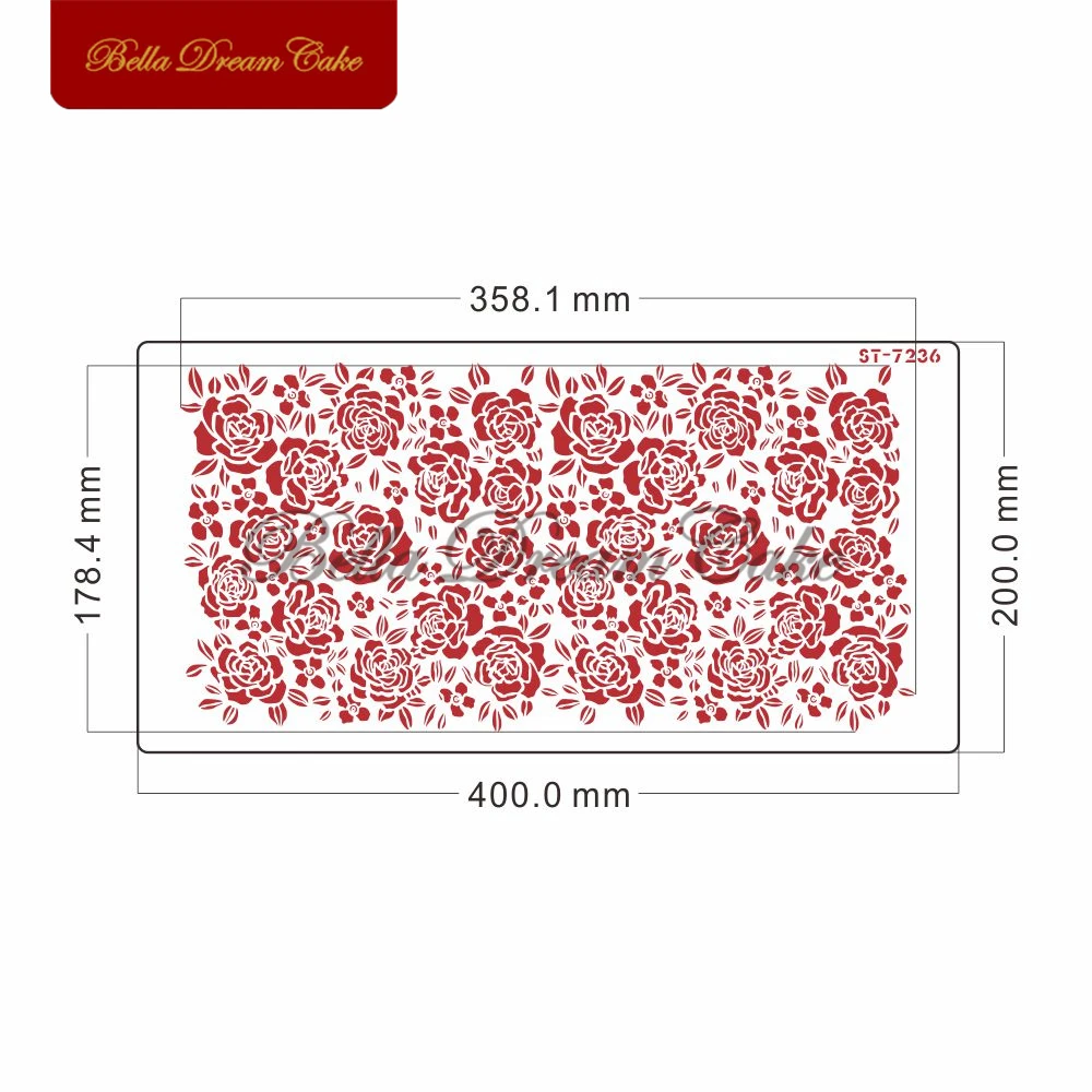 Трафарет для украшения торта в виде Розы цветов домашних животных шоколада