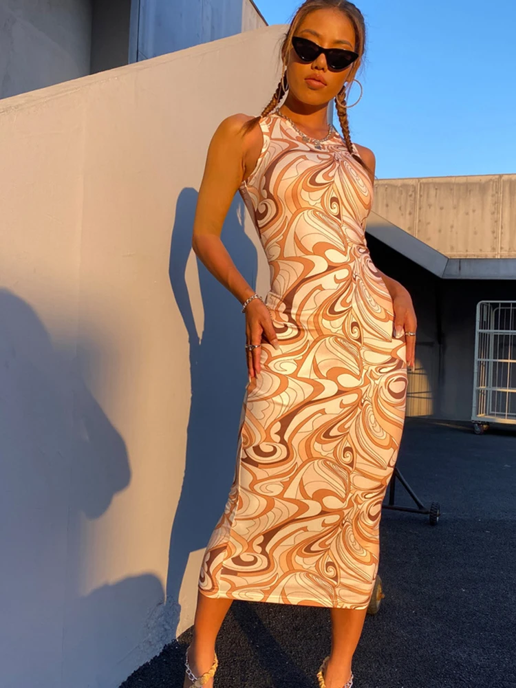 

Wholesale Summer O-Neck Women Clothing Casual Knee-Length Girl Womens Dresses Lady Elegant Sexy Dress