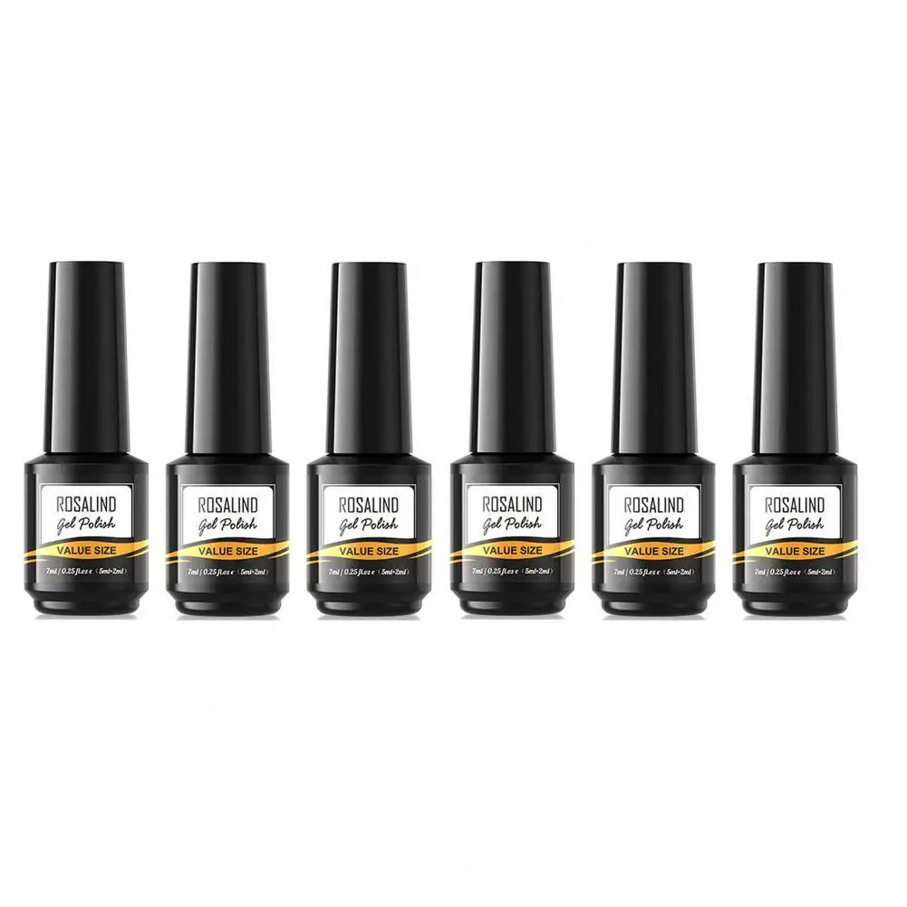 Professional 6Pcs Safe UV Gel Nail Varnish Polish Manicure Gel Nail Lacquer Non-irritating for Home